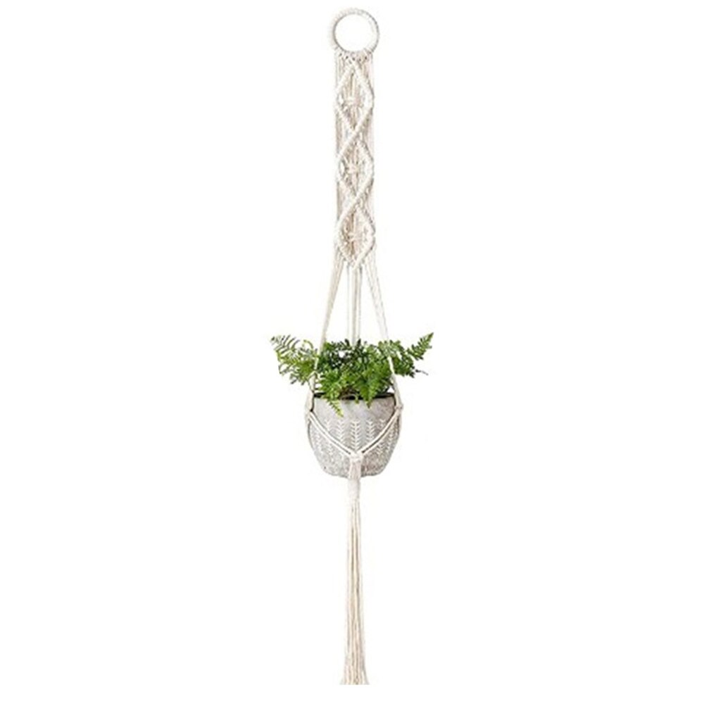 Hemp Rope Flower Pots Planter House Hanging Rope Basket DIY Braided Hanger Pot Garden Horticultural Greening: Orange