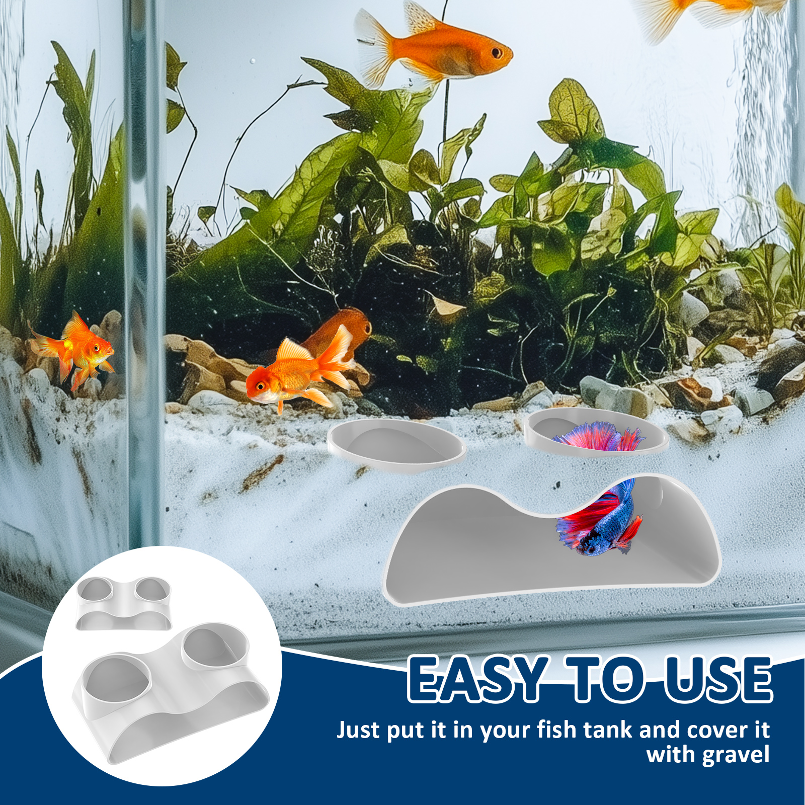 2 Stuks Aquarium Ondergrondse Tunnel Grot Dubbel Gat Aquarium Schuilplaats Grot Aquarium Vis Grind Tunnel Decoratie Voor Fokken