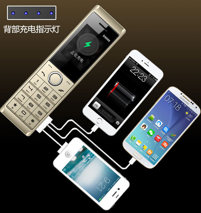 Newest Big Mobile Phone Luxury Retro Cellular Phones Telephone Loud Sound Power Bank Standby Dual SIM Heavy Cellphpne P012