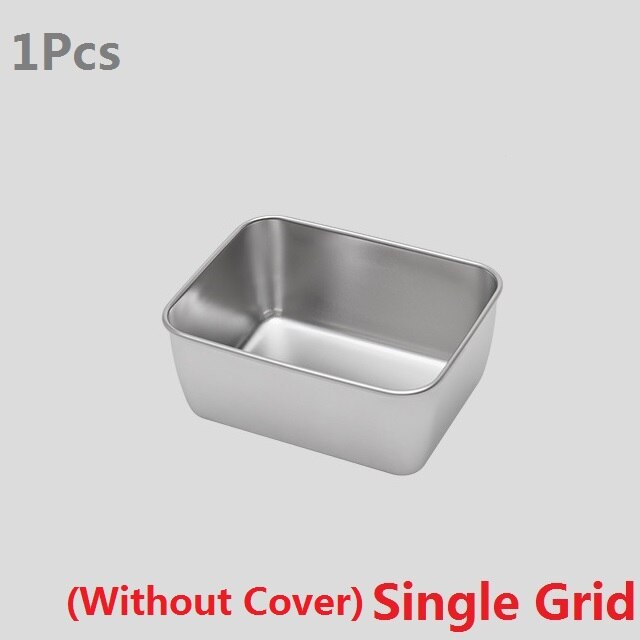1-4-6-8Grids 201Stainless Steel Seasoning Box Rectangle Hotel Kitchen Supplies Multifunction 2020NEW Utensils: Grid1