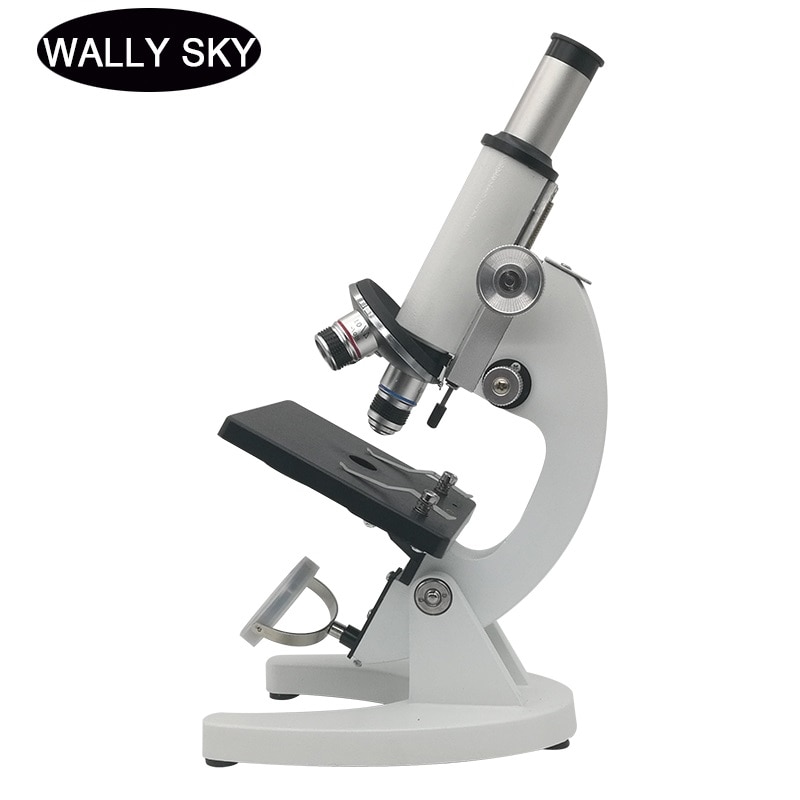 Monocular Biological Microscope 1600X HD Microscope with Bottom Lamp Laboratory Microscope for Primary and Middle School Student