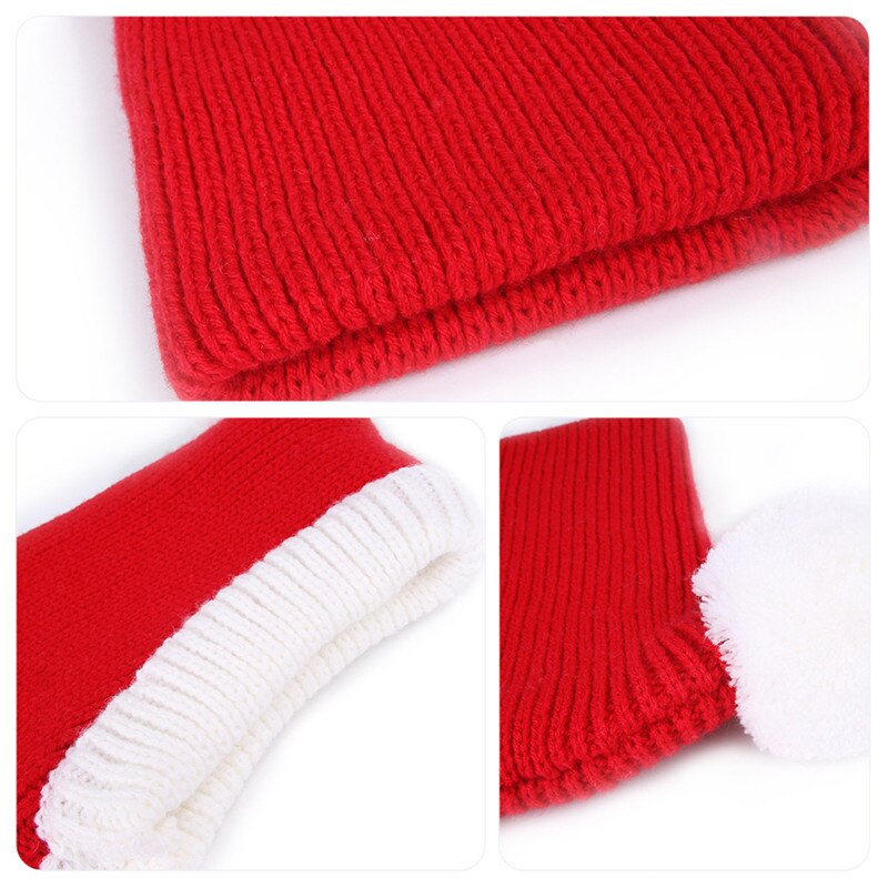 Noël animaux de compagnie chapeaux hiver chien chat chapeau drôle Costume chiot Santa rouge chapeau avec boule chapeaux pour petits moyens grands chiens