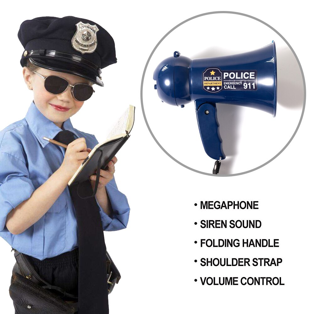 Kinderen Rollenspel Speelgoed Draagbare Megafoon Fantasiespel Kinderen Politieagent 'S Megafoon Megafoon Met Sirene Geluid