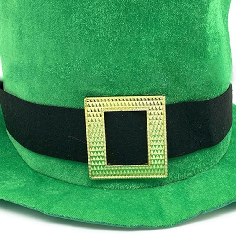 Sombrero de Stovepipe Unisex, gorra de trébol irlandés, sombrero de Leprechaun verde, sombrero irlandés para Saint Accesorios para disfraz del día de Patricio