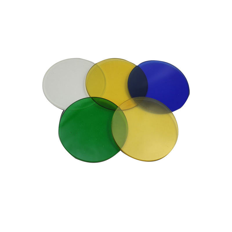 Filtro de Color para microscopio, vidrio óptico blanco esmerilado, Color verde, azul, amarillo y rojo, 32mm, 1 ud.