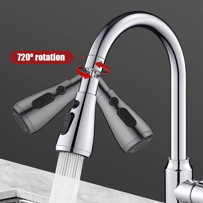 Küche Waschbecken Wasserhahn Bubbler Düse Universal- 720 ° Drehen Sie Höhle Spritzfilter für Küchenarmaturenverlängerung und Belüfter
