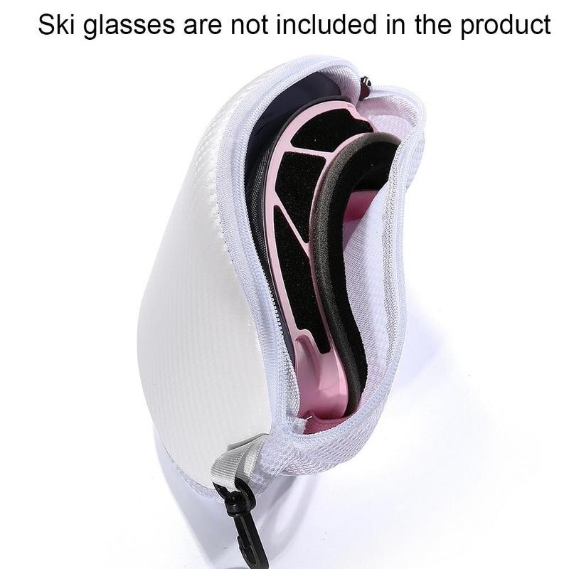 1pcs Goggles Case Portable Ski Goggle Protector Case Eyewear Box Case Zipper Hard Case Outdoor Ski Goggles Protector Case