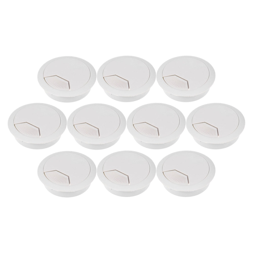 12 Stuks Kabel Gat Cover 50Mm Diameter Grijs Wit Kabeldoorvoerklep Tidy Kabel Organizer Cord Hole Cover Voor Kantoor thuis