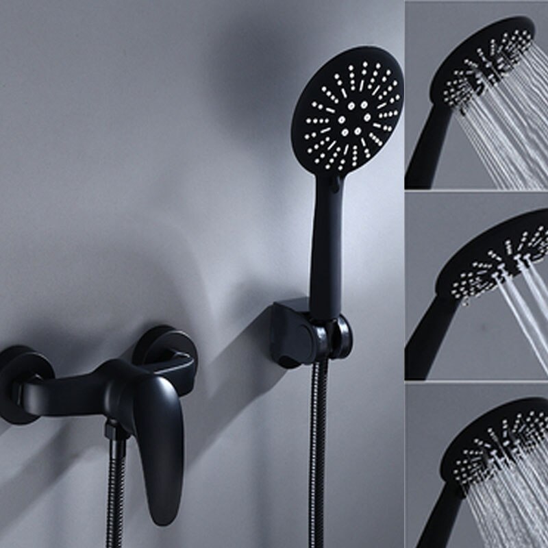 Laso Black Wall Mount Bad Douche Klep Koper Met Ha... Grandado