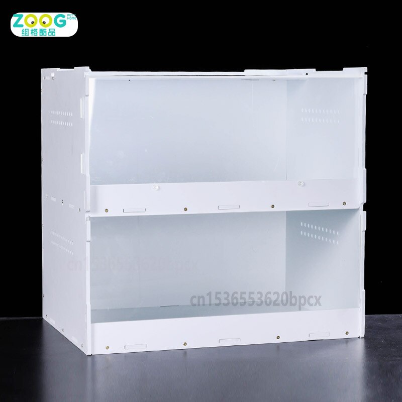 Acrylic Reptile Terrarium Spider Lizard Double-layer Incubator Tortoise Hermit Crab Tank Moisture-proof Crawling Pet Box