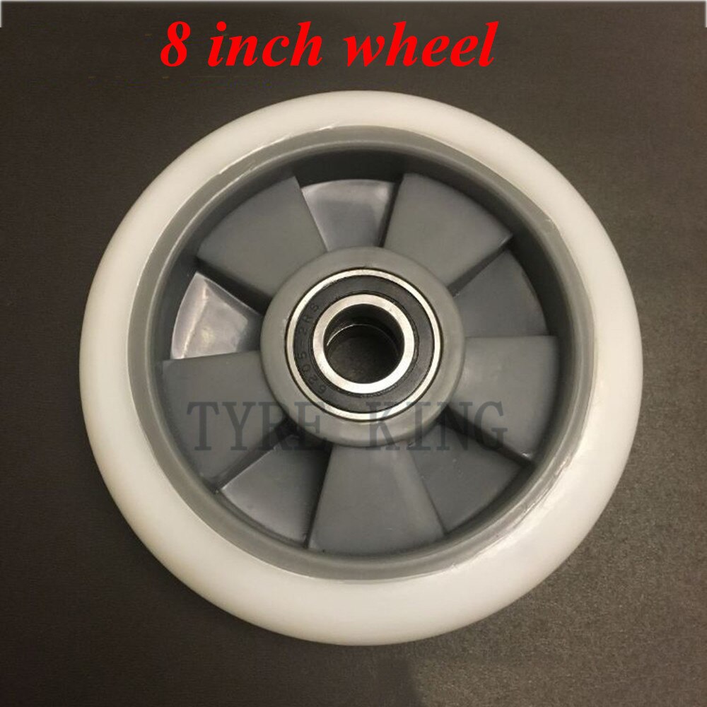 8 Inch Solid Nylon Wiel 10 "Of 8" Solid Wiel Trolley Wiel Tijger Winkelwagen Wiel Trailer wiel: 8 inch bearing 25mm