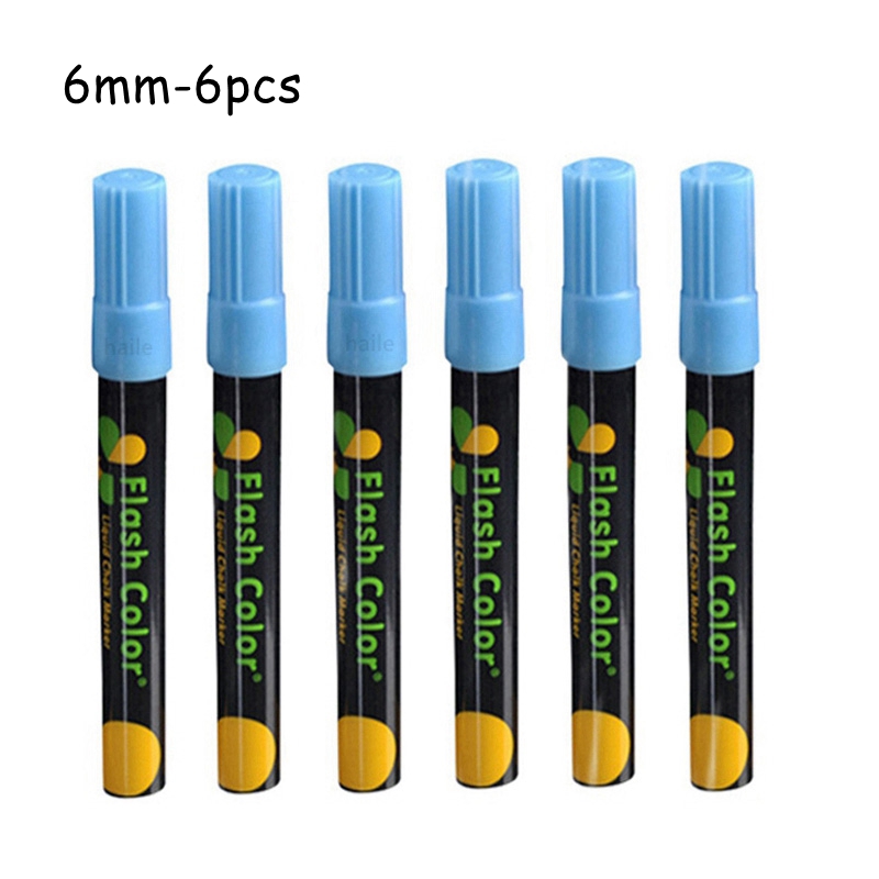 Haile 8Colors/lot Liquid Chalk Erasable Highlighter Art Graffiti Marker Pen For Glass Whiteboard LED Chalkboard Billboard Screen: green