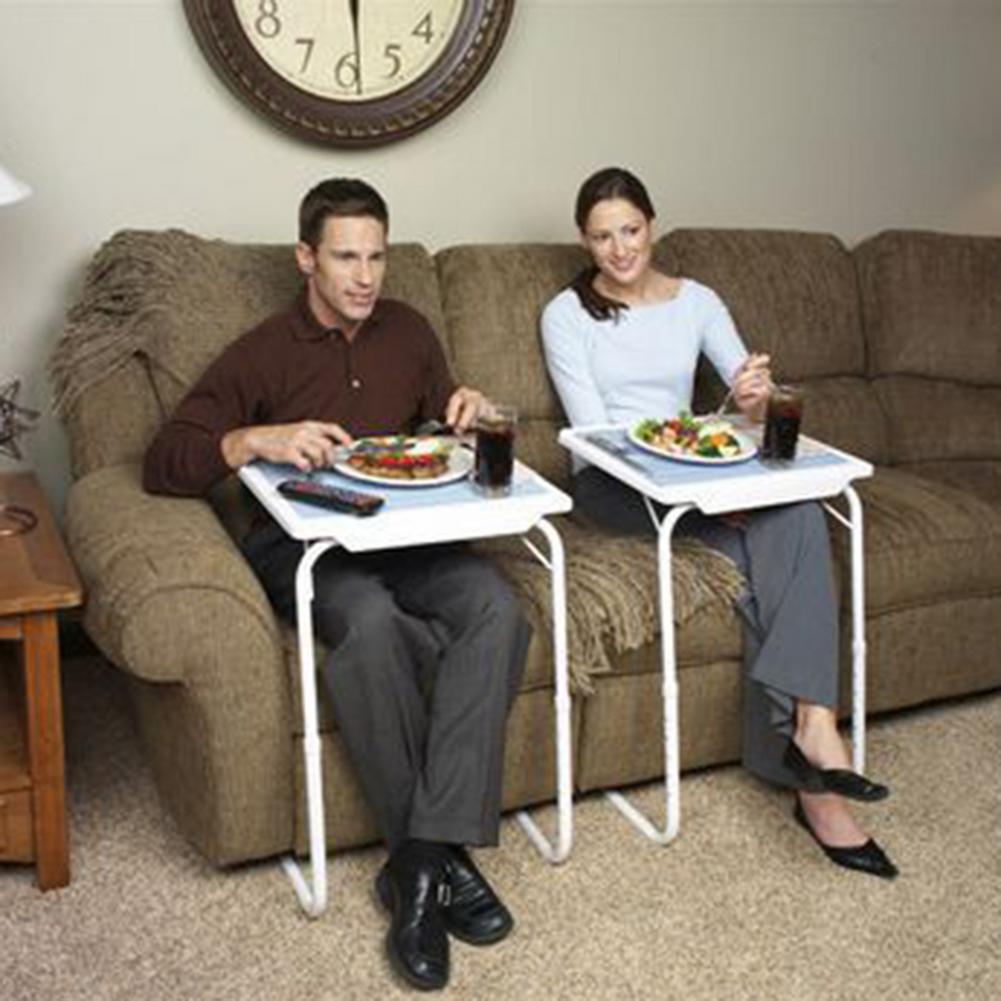 Portable Folding Computer Table Adjustable Laptop Desk Rotate Sofa Bed Side Snack Table Notebook Bedside Desk Home Writing Desk: Default Title