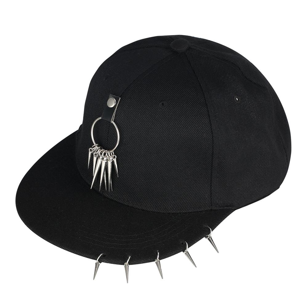 Punk Rock Style Hip Hop Hats Unisex Metal Ring Bas... Grandado