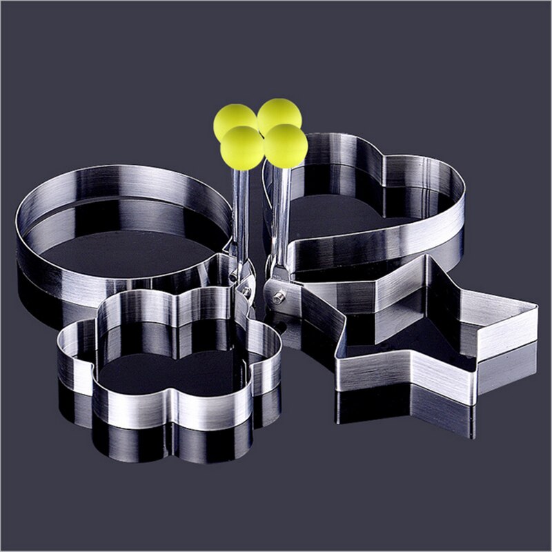 1 Uds., accesorios de cocina, molde para panqueques de huevo frito de acero inoxidable, decoración con forma de verduras y frutas, utensilios de cocina