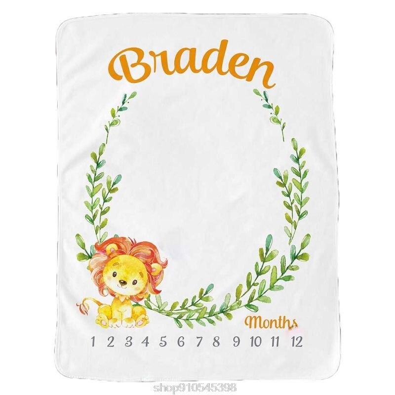 Dziecko miesięczny rekord wzrost kamień milowy koc zwierząt wzór fotografia rekwizyty kreatywne tło materiałbyć winnym N02 20 Dropshipping: 1