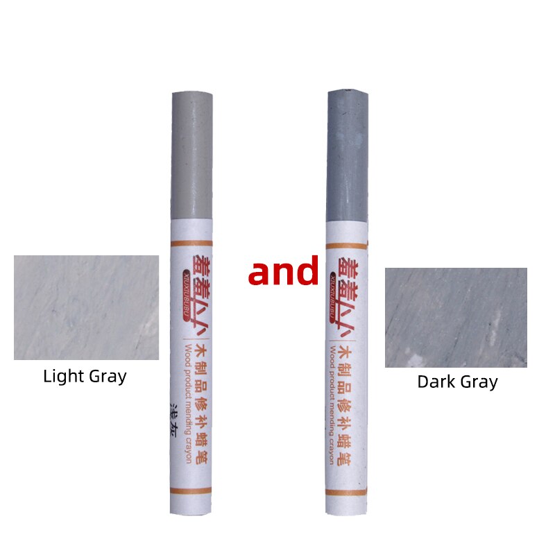 2 pcs set wooden repair crayon floor nail eye hole scratch Crack repair composite repair material: Dark Gray