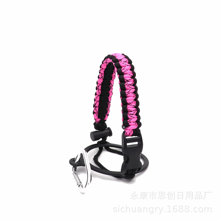 Hydro Flask Paracord Handle Strap With Safety Ring And Carabiner Coffee Bottle For Outdoor Skiing Camping Riding Lid Strap: P10