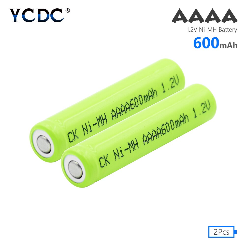 Pilas recargables de 2/4 V AAAA 1,2 mAh AM6 LR61 Ni-MH Nimh para bolígrafo de superficie, despertador, miniventilador, linterna LED, 1/600 Uds.: 2 pcs