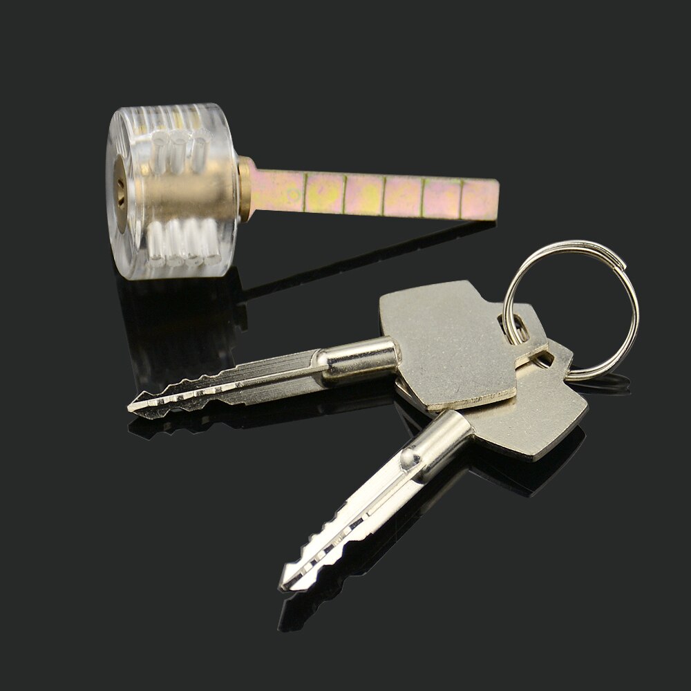 KEYTOOL 7 unids/lote transparente cerraduras de combinación de entrenamiento para cerrajero herramientas de formación Visible de la cerradura