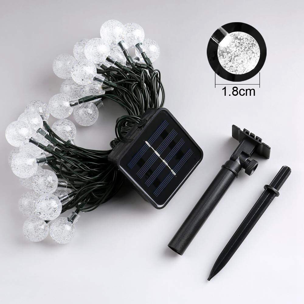 Waterproof Crystal ball 5M/10M 20/50 LEDS Solar Lamp Power LED String Fairy Lights Solar Garlands Garden Xmas Decor for Outdoors