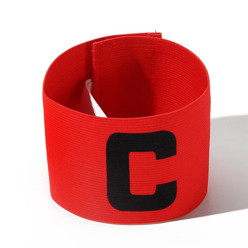 1 piece professional football captain armband football competition arm elastic band captain arm band leader sports stick cord: 1 pc red