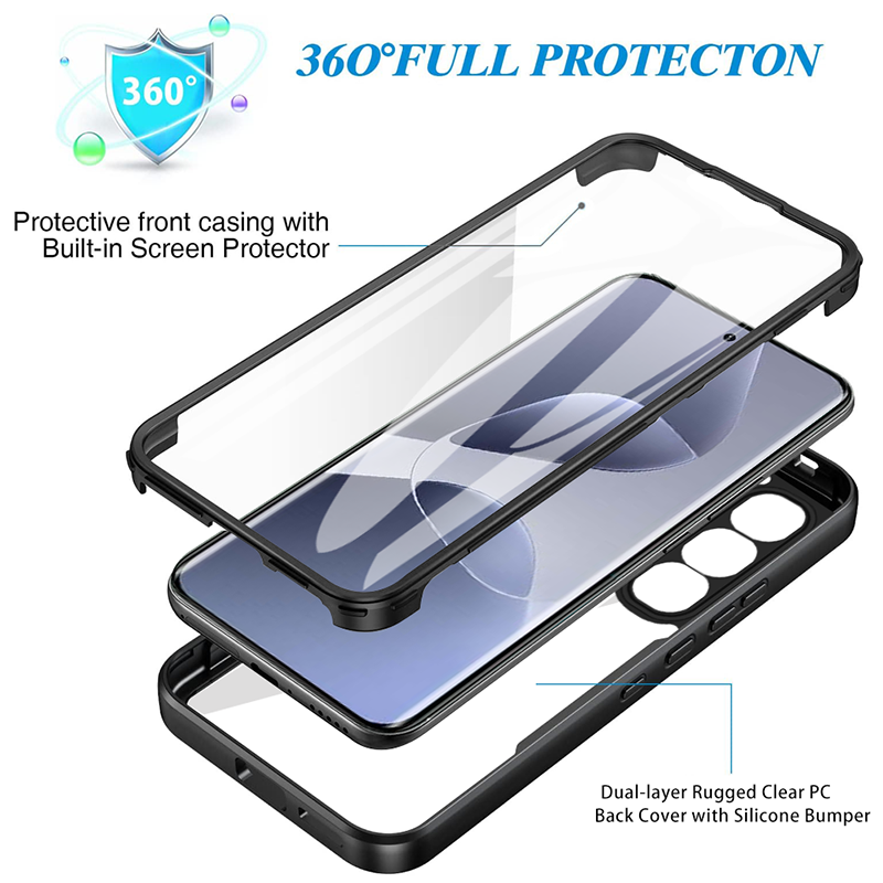 Til infinix 60 stødsikkert 360 ° dobbeltsidet klart telefoncover til infinix 60 pro plus 60i linseskærm fuld beskyttelsesetui