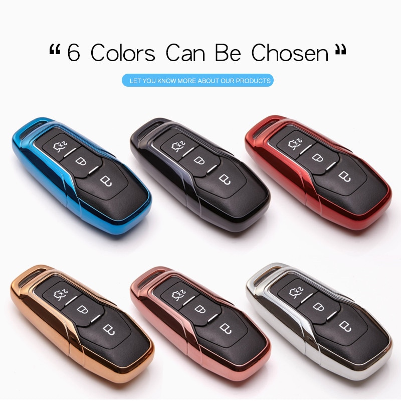 Funda protectora TPU para llave de coche para Ford Mondeo Mk4 MK3 MK5 Ranger S C Max explorador 5 accesorios para llavero ST F15