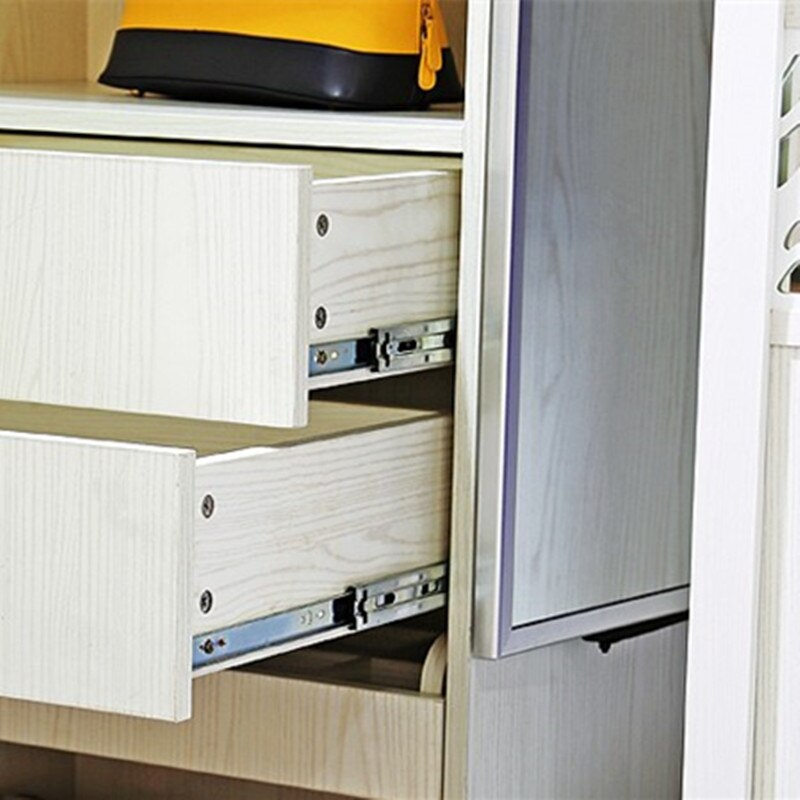 Stainless Steel Drawer Slides Soft Close Track Cushioned Silent Closing Three Section Sliding Rails Furniture Hardware