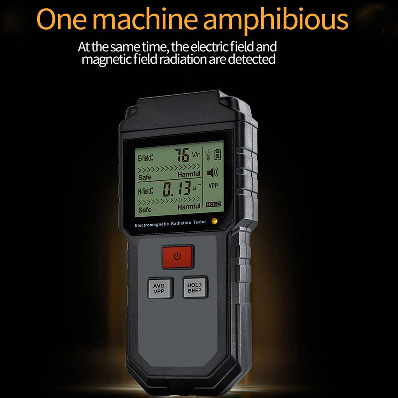 EMF Meter Electromagnetic Radiation Detector Handheld Digital Lcd Dosimeter Tester For Electric Field Radiation Ghost Meter