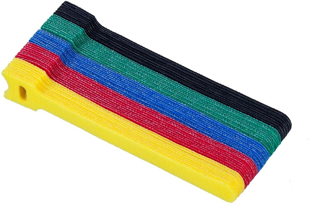 YUDANSI Reusable Hook & Loop Cable Straps - 10m Total (2x5m Rolls), Hand Tear, For Wire Management