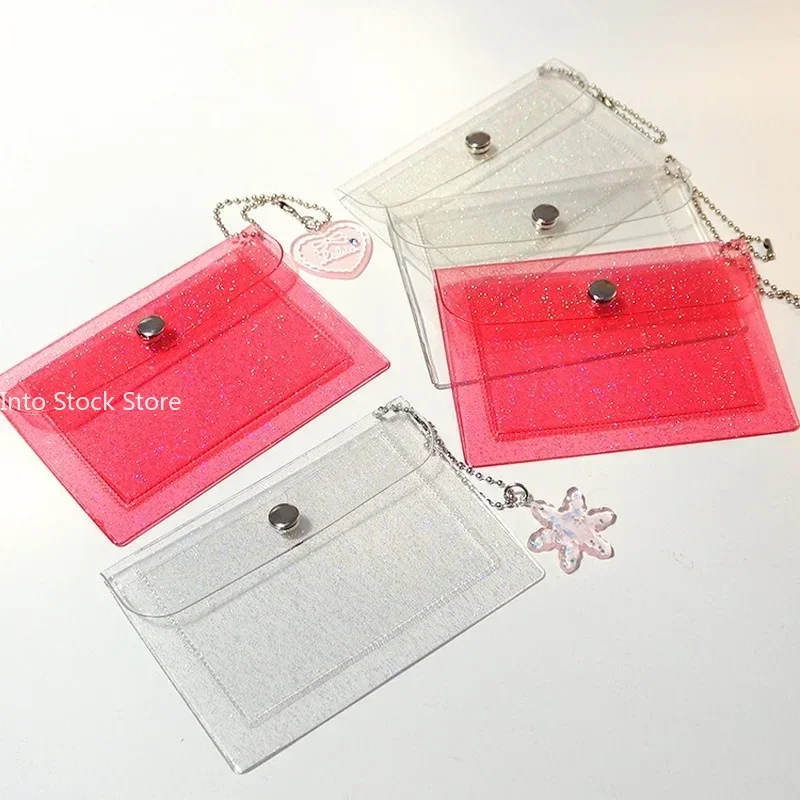 Porte-cartes en PVC transparent étanche pour hommes et femmes, porte-cartes de visite, sac pour cartes de crédit, mini portefeuille, porte-monnaie pour filles,