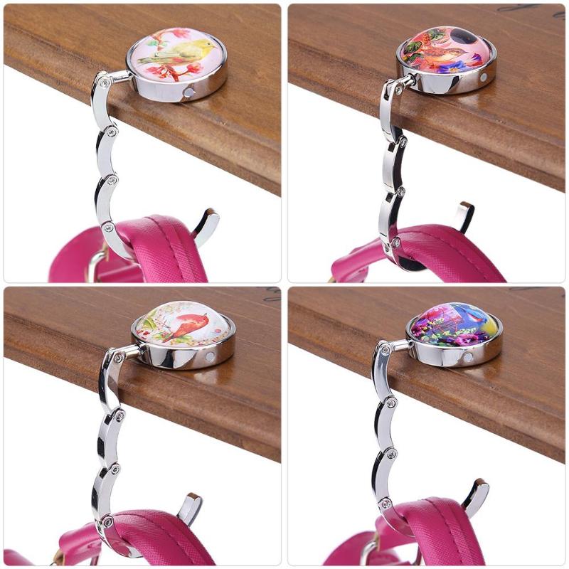 Portable Handbag Hook Foldable Desk Bag Purse Metal Holder Hanger Home Travel Supplies Small and Exquisite Bag Hook