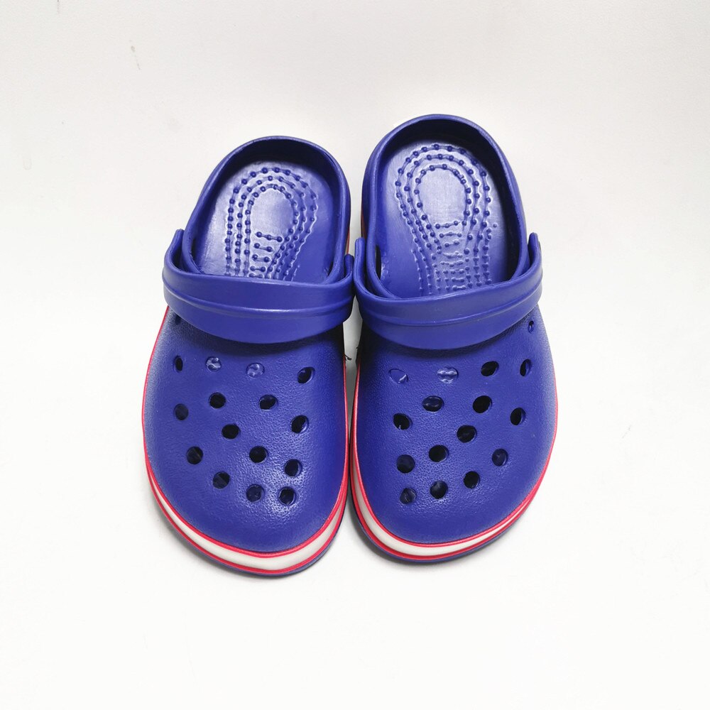 Ltolo barn pojke baby neon led-lampor sommar mulor sandaler krokodil småbarn träskor tofflor skor för pojkar storlek 28 29 30 31 32 33: Kungsblå / 30