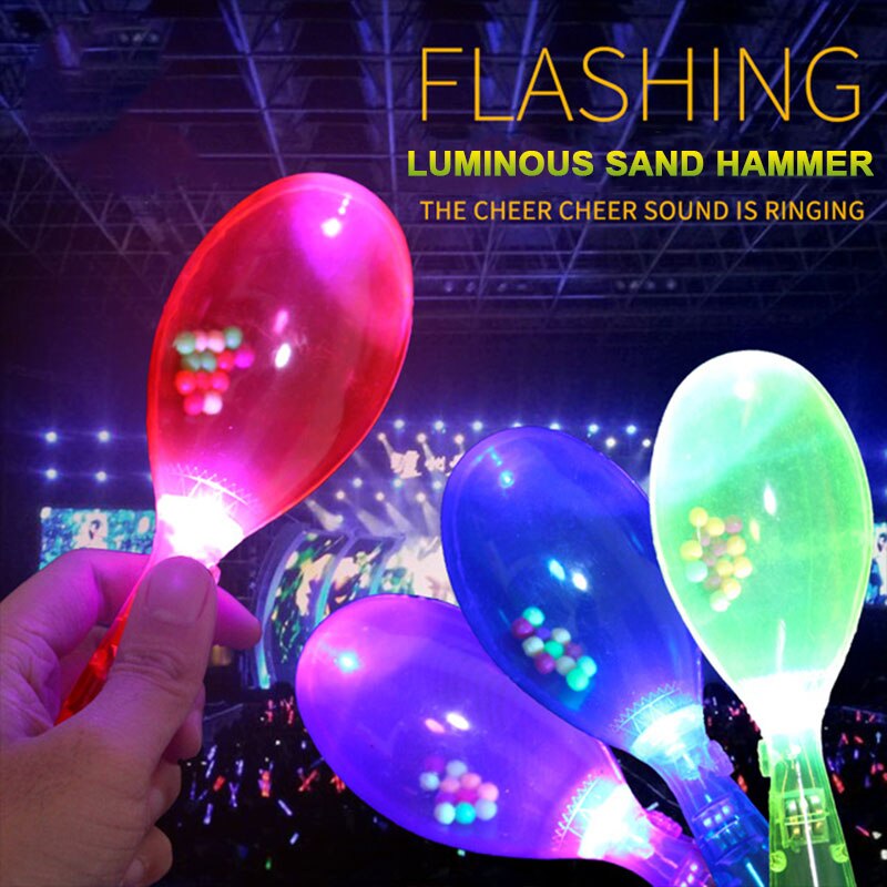Blinkende Tamburin Licht Sand Hammer transparent KTV Festival Feier Licht-hoch Kunststoff Weihnachten Liefert Weihnachten Spiel