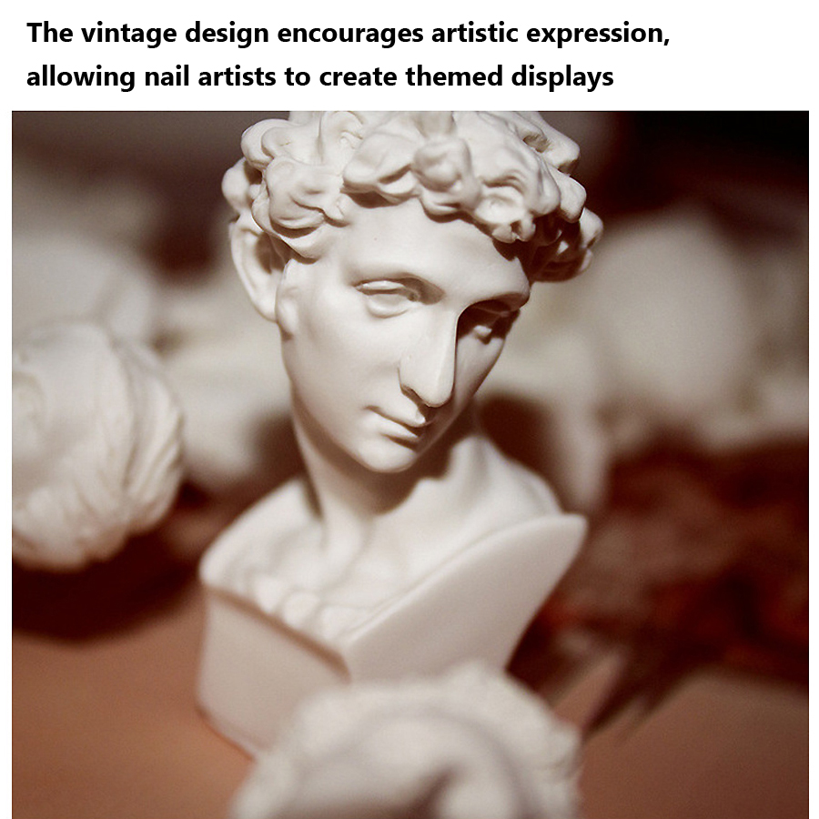 Mini estatua artística para decoración de uñas, herramientas de accesorios para fotos de uñas, herramienta de fotografía de exhibición de puntas de esmalte de uñas de gel