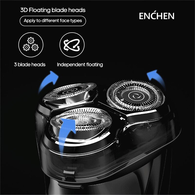 XIAOMI Enchen 3D Männer Elektrische Rasierer Stein3 IPX7 Wasserdicht nass & trocken Dual Verwenden LCD 3D Clever Kontrolle Rasieren Bart Maschine