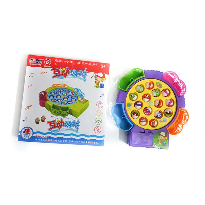 Kinderen Vissen Speelgoed Muziek Vissen Boord Set Magnetische Roterende Functie Licht Baby Educatief Speelgoed Kerstcadeau