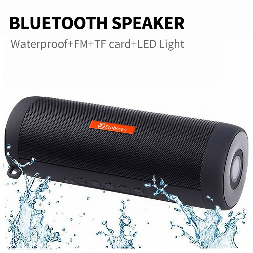 Christmas Wireless Bluetooth Speaker Waterproof Portable Outdoor Bass Column Loudspeaker Hands-free With Flashlight