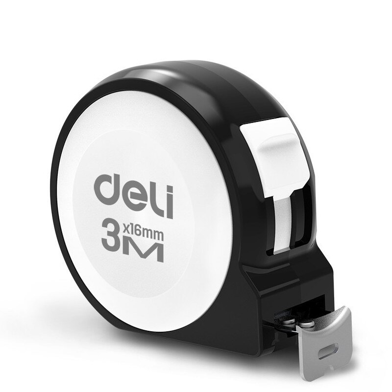 DELI 3M/5M High Precision Steel Measurement Tape System Auto Lock Tape Measure Retractable Measuring Tool: H8003A 3M