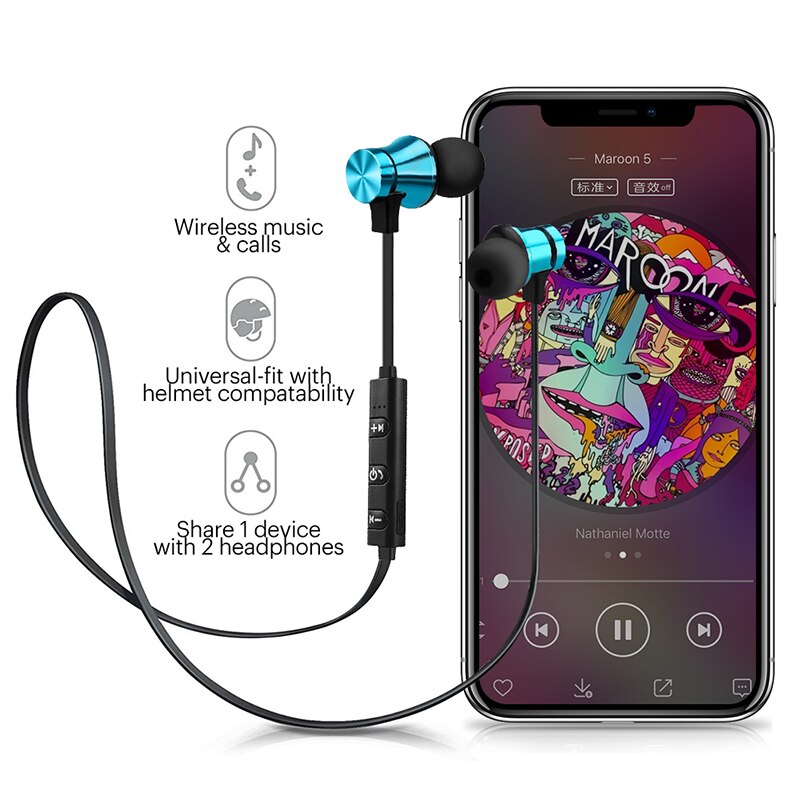 Sport Earphones Bluetooth Wireless Ear Phones With Mic For Meizu C9 Pro M10 M8c X8 Note 9 8 Meizu 16th 16 16s 16x 16xs