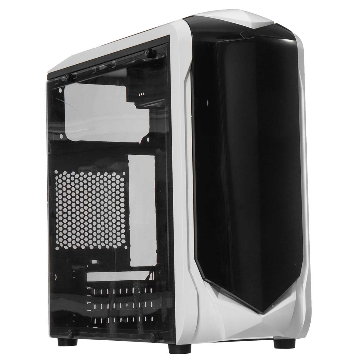 LEORY Transparent Side Panel Micro ATX Desktop PC Computer PC Case 375X185X380mm Support 180mm Wide CPU Radiator