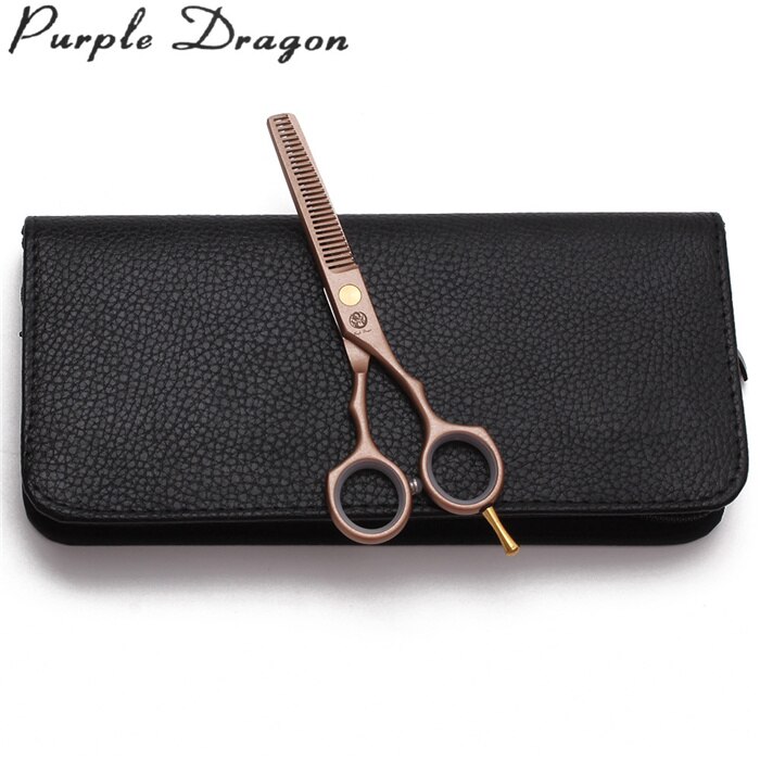 Z1104 5.5" 16cm JP Purple Dragon Rose Gold Scissors For Hairdresser Cutting Shears Thinning Scissors Hair Scissors: Z1104 Jin T 5.5Y