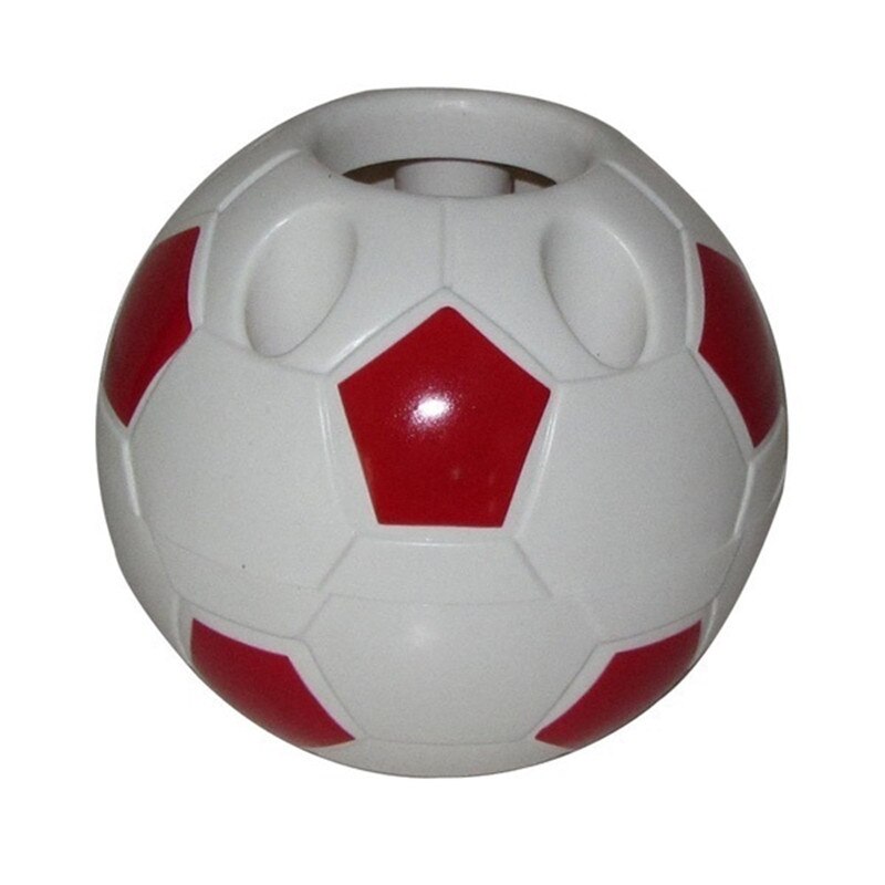 Calcio a Forma di Matita Della Penna Del Supporto di Stile di Calcio Spazzolino Da Denti Holder Desktop Organizer Contenitore Decorazioni Da Tavola Per I Bambini Studenti Regali: Rosso