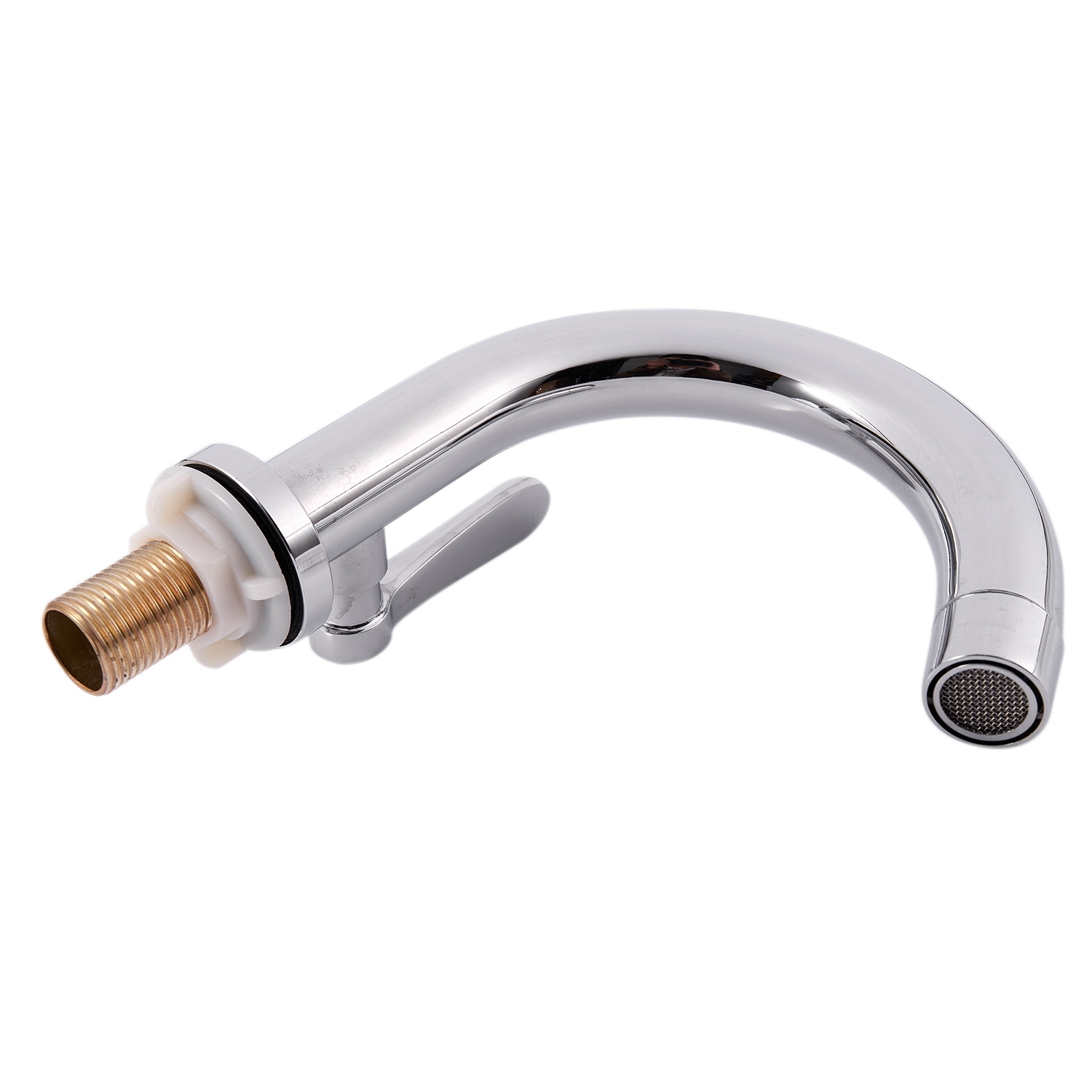 Kitchen Basin Faucet Single Cold Deck Mounted Stainless Steel Basin Sink Faucet Mixer Tap Single Handle Bathroom Accessories