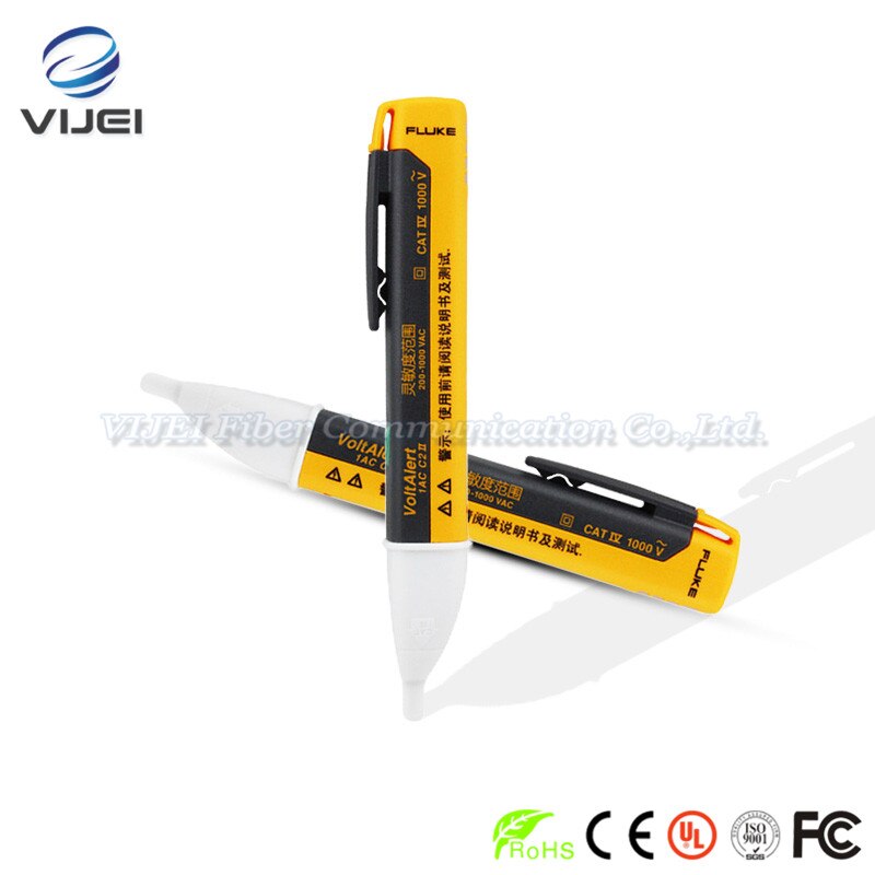 FLUKE-Bolígrafo Detector eléctrico 1AC-C2 II VoltAlert con Sensor de sonido, sin contacto, 200 ~ 1000V, Analizador de CA