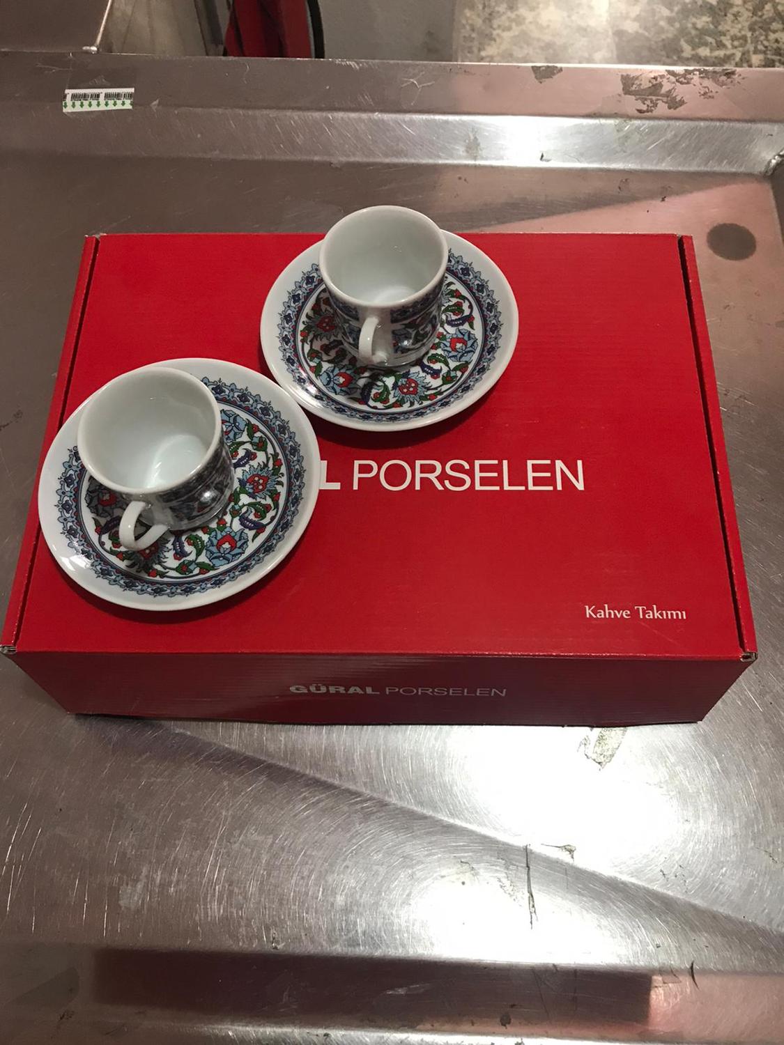 Turkse Koffie Porselein Set Van 2 Koffie Cups Traditionele Vintage Stijl Espresso Cups Set Espresso Cups Set Gratis S