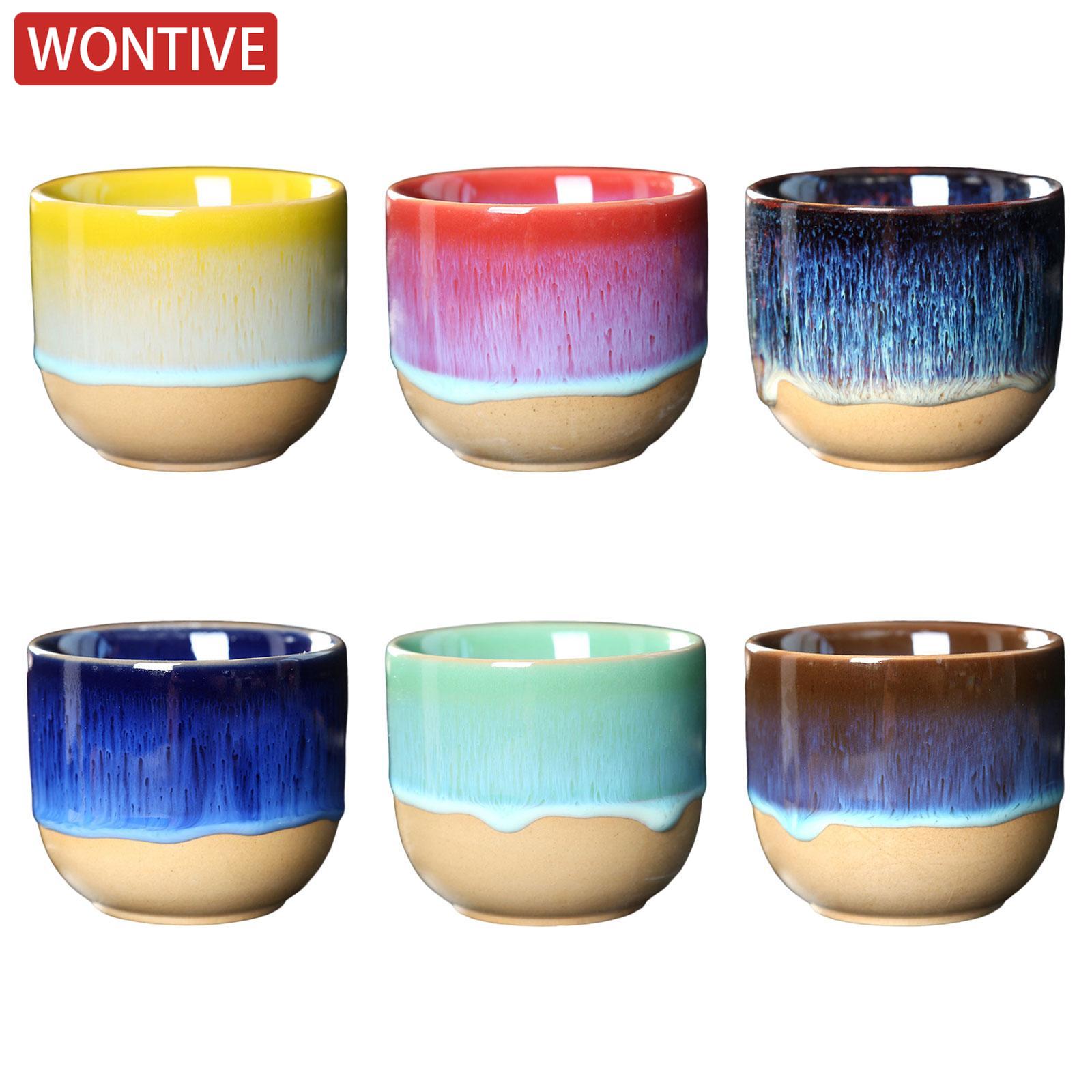 Oven Veranderen China Keramische Theekop Aardewerk Jianzhan Drinkware Temmoku Glazuur Porselein Kung Fu Kopjes Set voor Water Latte Melk