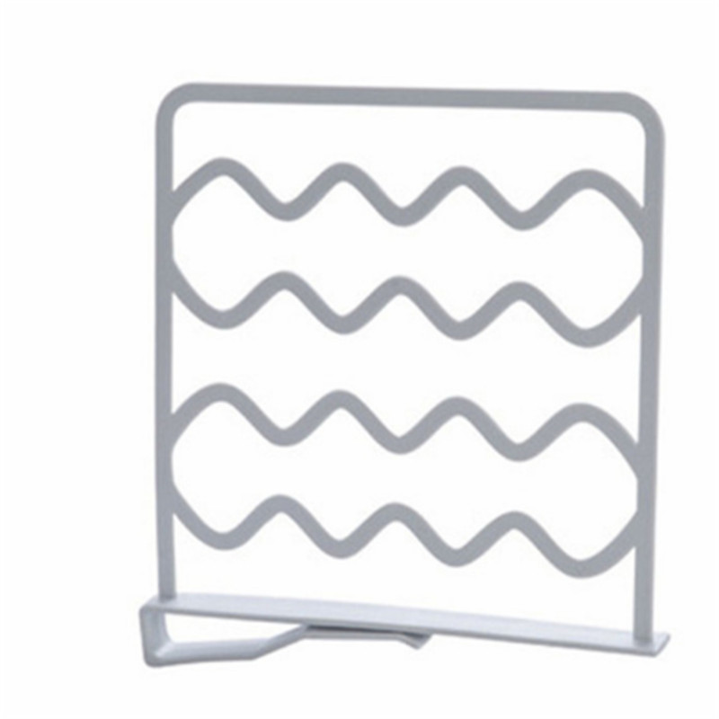 1PC Closet Shelf Divider Cabinets Partitions Wardrobe Durable Organizer Clamp Kitchen Libraries Shelf Room Home Desktop Divider: Gray