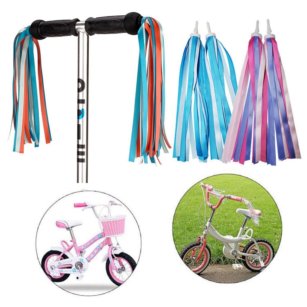 Kinderen Fiets Opslag Scooter Stuur Mand Fiets Voordrager Strik Tas Achter Fietsen Multicolor Opknoping Retro Kwasten